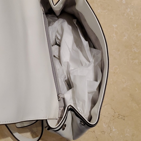 Dkny Bags Dkny Backpack White Leather With Black Trimmings Poshmark